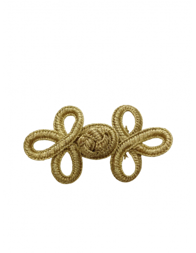 Alamar pequeño manual hilo metalizado dorado