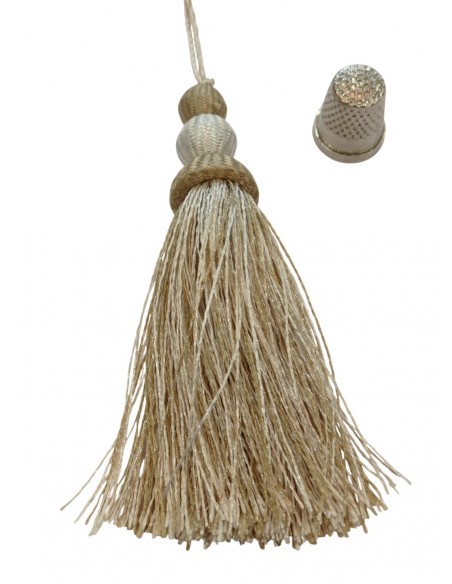 Borla tonos tostados torzal 9 cm