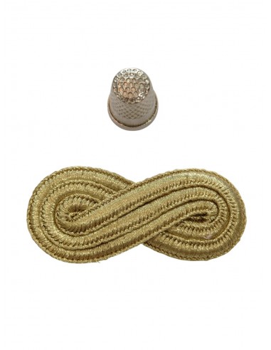 Aplicación de agremán dorada 6,5cm x 2.60cm