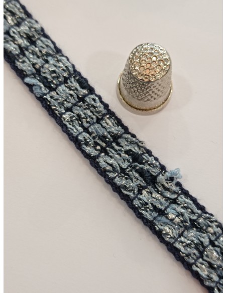 Galón chanel fantasía tonos azules