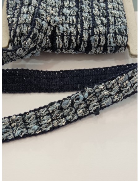 Galón chanel fantasía tonos azules