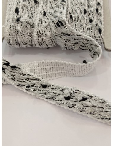 Galón chanel fantasía blanco con...