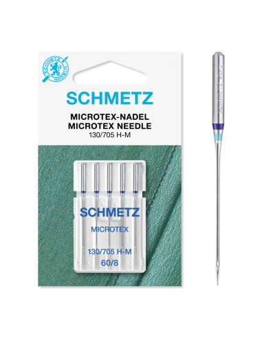 Aguja Schmetz microtex grosor 60...