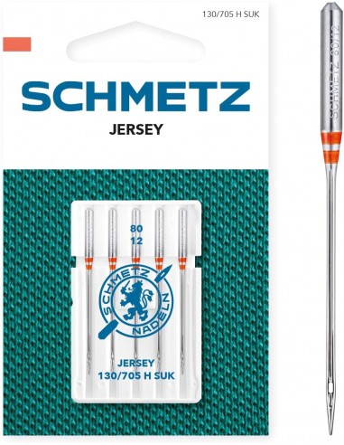 Aguja Schmetz punta bola grosor 80 130/705 H SUK, blister de 5 und.