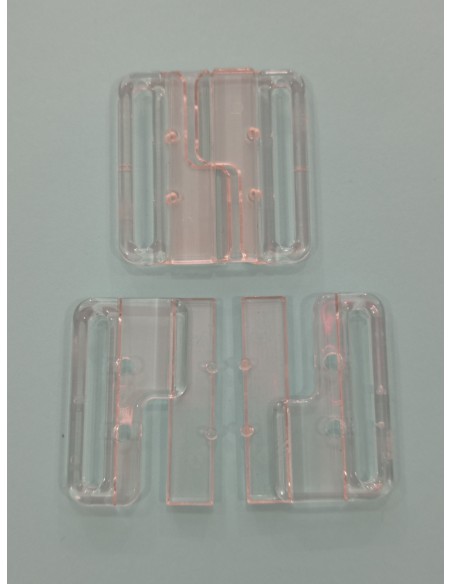 Cierre de bañador nylon transparente paso de 30mm