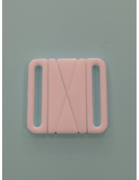 Cierre de bañador de nylon blanco paso de 30mm