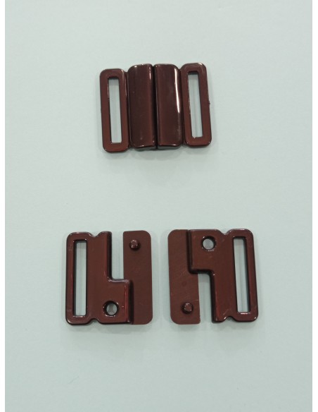 Cierre de bañador de nylon negro paso de 20mm