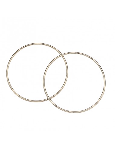 Par de aros de metal de medida 15cm de diámetro