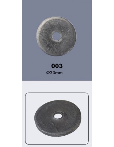 Pieza de plomo plano 23 mm diámetro uso exclusivo para confección