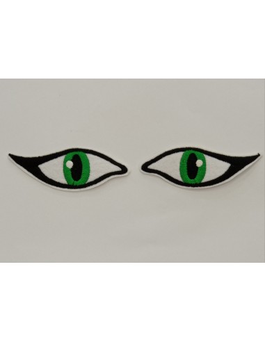 par de ojos verdes aplicaciones teromadhesivas 38x40mm