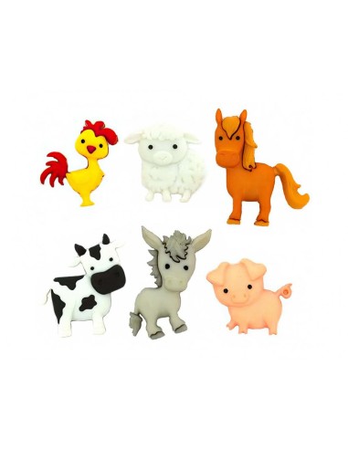 PACK DE 6 BOTONES IN THE BARNYARD
