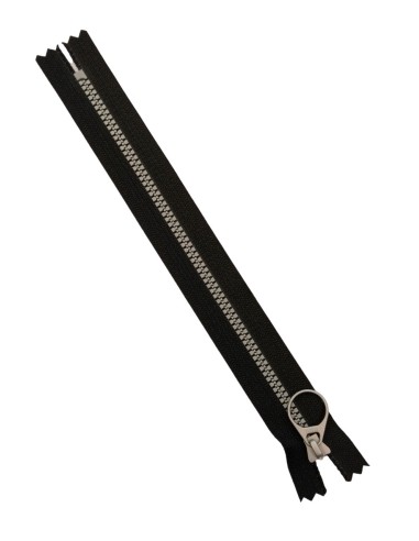 Cremallera 20cm sin separador negro inyectada