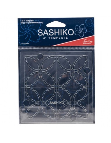 Plantilla Sashiko · Siete Tesoros-Shippou · Tamaño 10x10