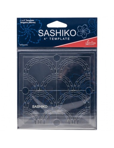 Plantilla Sashiko · Olas-Seigaiha