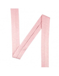 Cinta rosa al bies de punto...