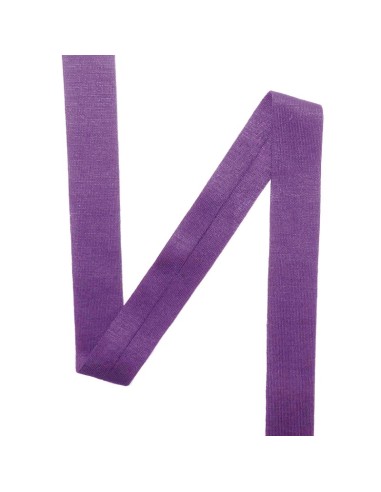 Cinta morado al bies de punto 20mm