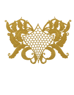 aplicación grande bordada...