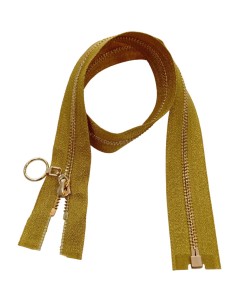 Cremallera dorada con...