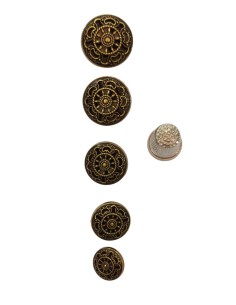 Botón labrado de pié de...