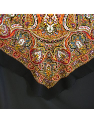 Pañuelo "cen cores" lana 100%. negro160x160