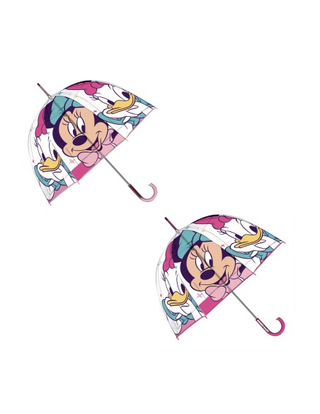 Paraguas Infantil Manual Burbuja Disney Minnie, fibra