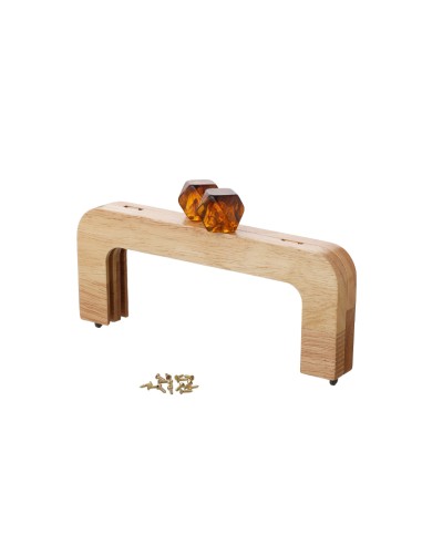 Asa madera natural + bola resina -...