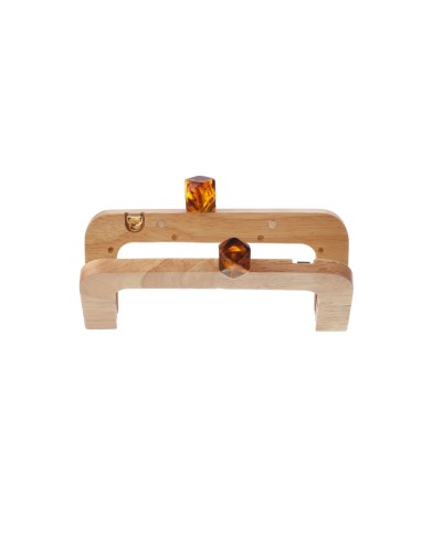 Asa madera natural + bola resina -...