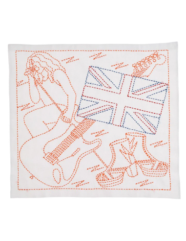 Set Tulip tela Sashiko England Union...