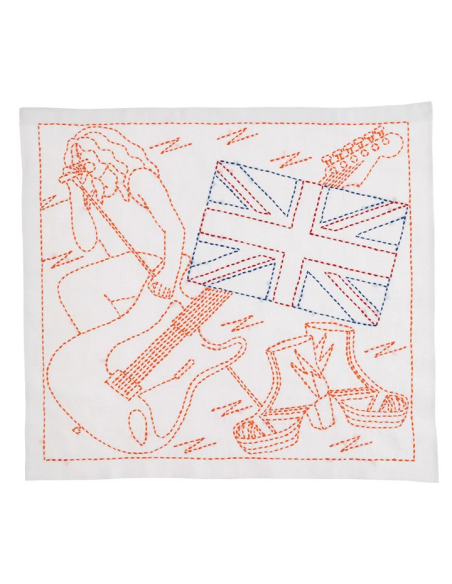 Set Tulip tela Sashiko England Union Jack y Rock 'N'