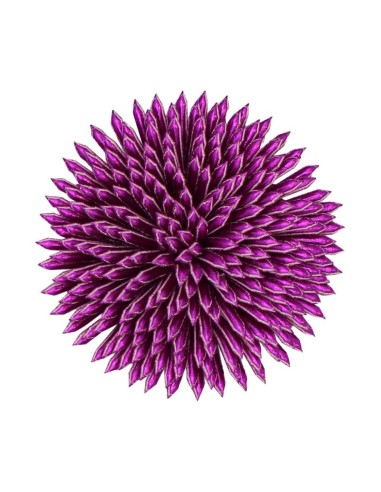 Flor polipiel efecto metalizado 5cm...