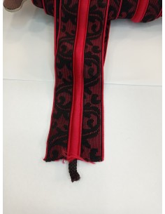 Elástico rojo negro  tejido... 2