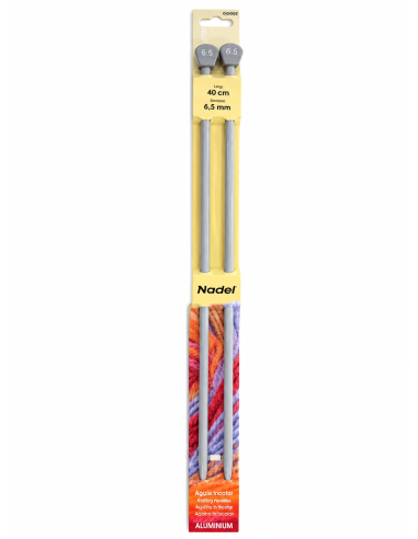 Agujas calceta 6,5mm (largo 40mm)