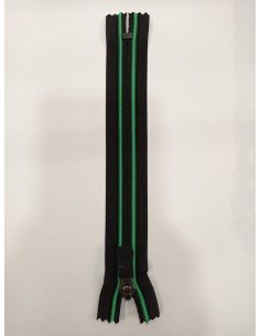Cremallera negro verde de...